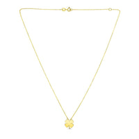 14K Yellow Gold Four Leaf Clover Necklace