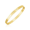 14k Yellow Gold High Polish Keyhole Clasp Bangle (6.00 mm) | - Forever in Harmony