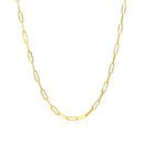 14K Yellow Gold Delicate Paperclip Chain (2.1 mm) | - Forever in Harmony