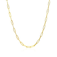 14K Yellow Gold Delicate Paperclip Chain (2.1 mm) | - Forever in Harmony