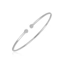 14k White Gold High Polish Diamond Cluster Bangle (2.00 mm) - Forever in Harmony