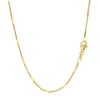 Diamond Cut Bar Links Pendant Chain in Yellow Gold (1.30 mm)