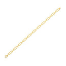 14k Yellow Gold 7 1/4 inch Bombay Paperclip Chain Bracelet (4.60 mm) - Forever in Harmony