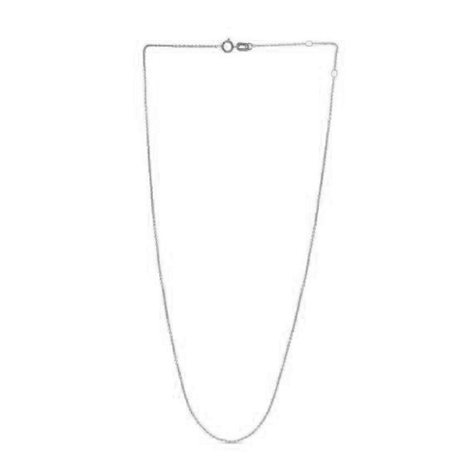 Adjustable Cable Chain in 14k White Gold (0.97 mm) | 18