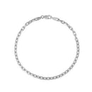 14k White Gold French Cable Chain Bracelet  (2.50 mm) | - Forever in Harmony