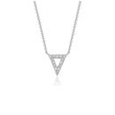 Diamond Inverted Triangle Pendant in 14k White Gold - Forever in Harmony