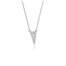 Diamond Inverted Triangle Pendant in 14k White Gold - Forever in Harmony