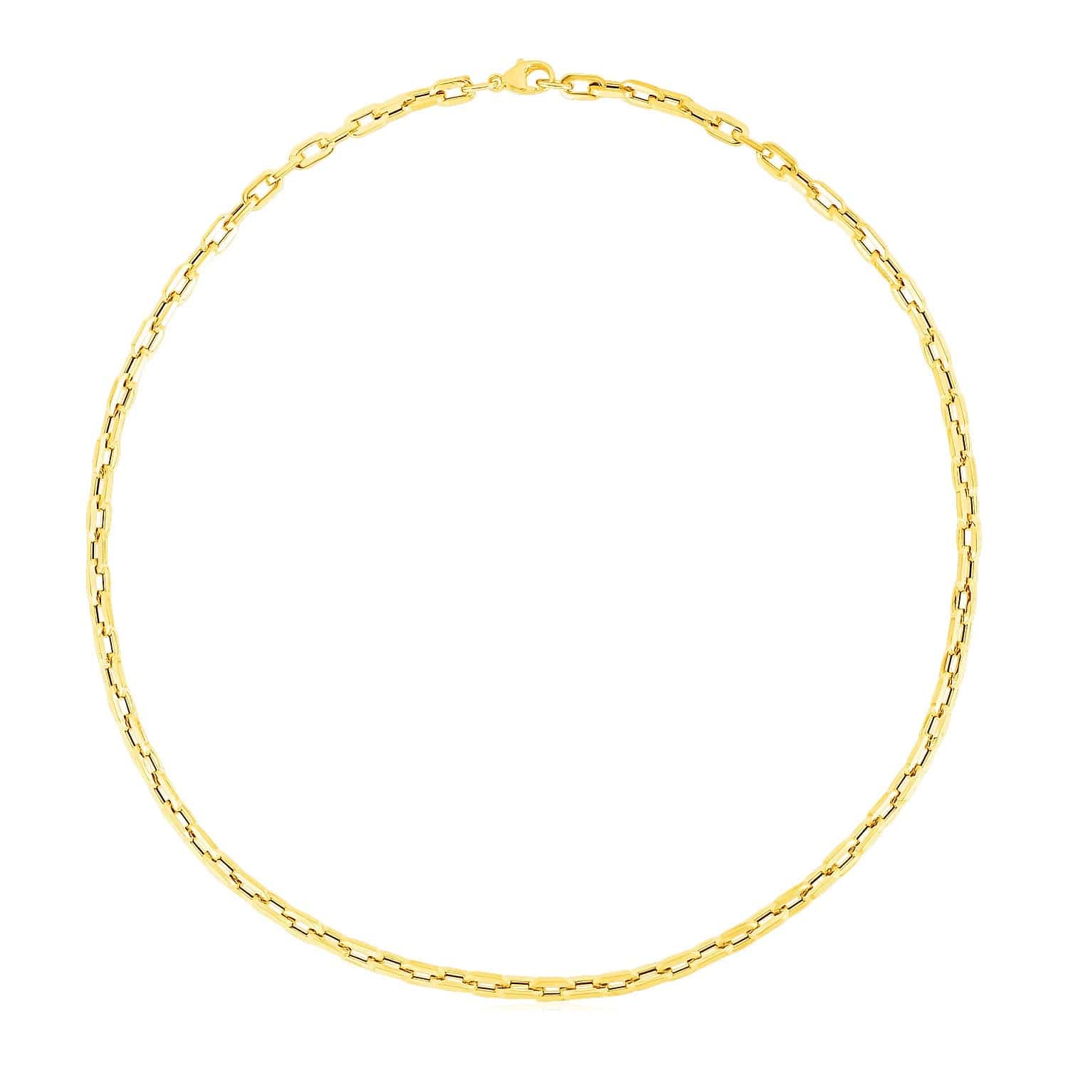 14k Yellow Gold Paperclip Chain Necklace