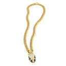 Le Serpent Curb Link Necklace in 14K Yellow Gold