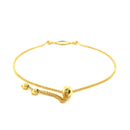 14k Yellow Gold Adjustable Evil Eye Bracelet (1.00 mm) | - Forever in Harmony