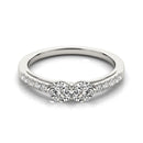 14k White Gold Two Stone Round Diamond Ring (5/8 cttw)