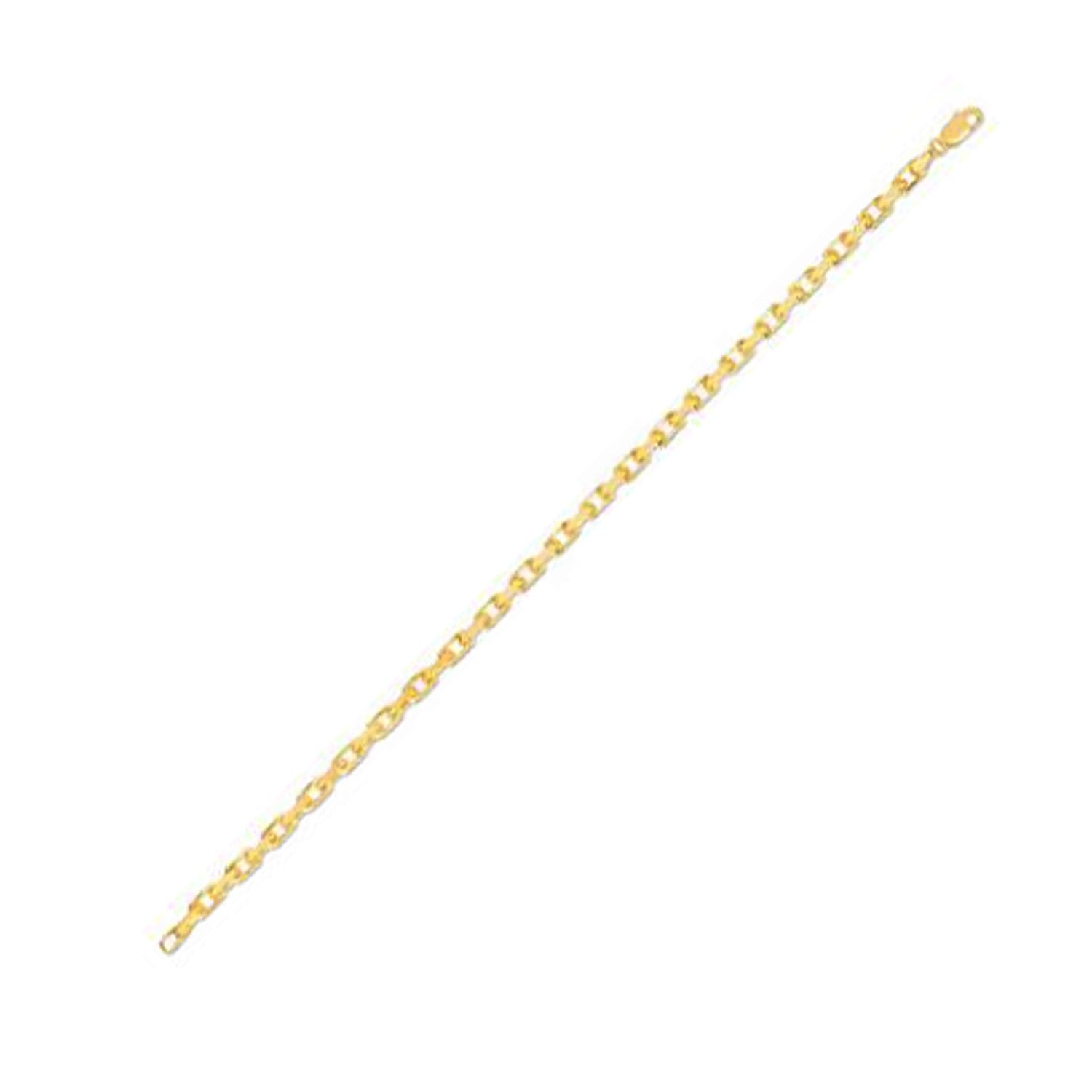 14k Yellow Gold French Cable Chain Bracelet  (3.60 mm) |