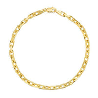 14k Yellow Gold French Cable Chain Bracelet  (3.60 mm) | - Forever in Harmony