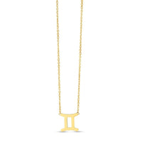 14K Yellow Gold Gemini Necklace