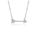 Diamond Arrow Style Pendant in 14k White Gold (1/10 cttw) - Forever in Harmony