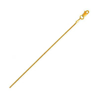 14k Yellow Gold Round Wheat Chain (0.80 mm)