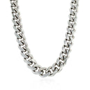 Sterling Silver Rhodium Plated Miami Cuban Chain (8.40 mm)