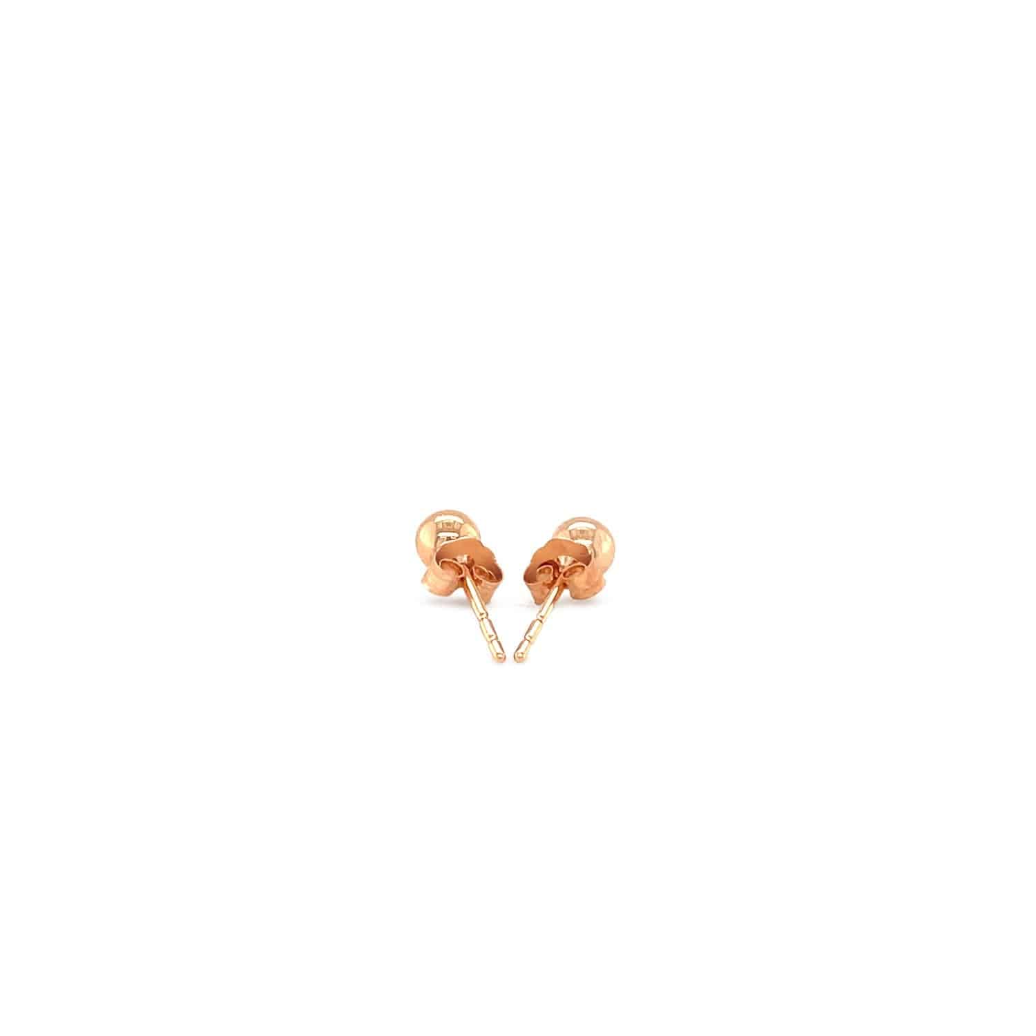 14k Rose Gold Ball Style Stud Earrings (4mm)