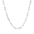 18K White Gold Paperclip Chain (2.50 mm)