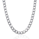 Rhodium Plated Sterling Silver Curb Style Chain (11.60 mm) | - Forever in Harmony