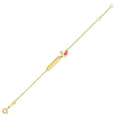 14k Yellow Gold Swan Childrens Bracelet (1.00 mm) | - Forever in Harmony