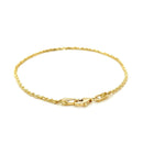 10k Yellow Gold Solid Diamond Cut Rope Bracelet (1.60 mm) | - Forever in Harmony