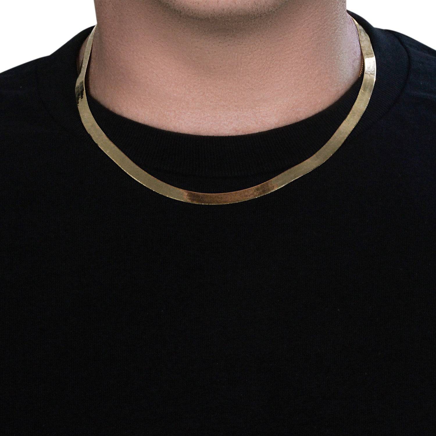 14k Yellow Gold Super Flex Herringbone Chain (6.00 mm) | - Forever in Harmony