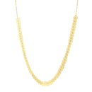 14k Yellow Gold Polished Heart Link Chain Necklace