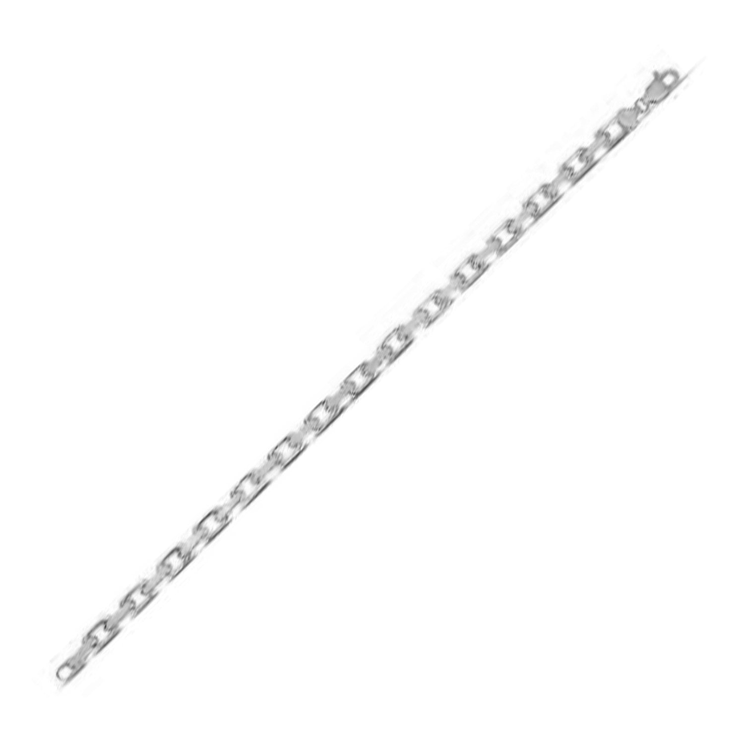 14k White Gold French Cable Chain Bracelet  (4.80 mm) | - Forever in Harmony