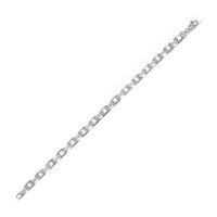 14k White Gold French Cable Chain Bracelet  (4.80 mm) | - Forever in Harmony