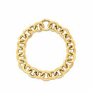 14k Yellow Gold Round Link Bracelet (11.60 mm) | - Forever in Harmony