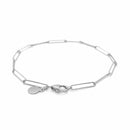 14k White Gold Wire Paperclip Bracelet  (2.70 mm) | - Forever in Harmony