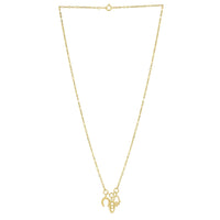 Drop Necklace with Lucky Charms in 14K Yellow Gold