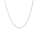 14k White Gold Diamond Cut Rolo Chain (1.10 mm)