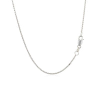 14k White Gold Diamond Cut Rolo Chain (1.10 mm)