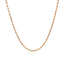 14k Rose Gold Solid Diamond Cut Rope Chain (1.6 mm) | 16''