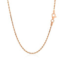 14k Rose Gold Solid Diamond Cut Rope Chain (1.6 mm) | - Forever in Harmony