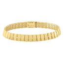 14k Yellow Gold Diamond Shaped Tile Length Bracelet (7.10 mm)