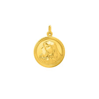 Religious Pendant with Virgin Mary Motif in 14K Yellow Gold