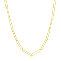 14k Yellow Gold Wire Paperclip Chain (2.7 mm)