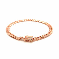 14k Rose Gold Classic Miami Cuban Solid Bracelet (6.10 mm) | - Forever in Harmony