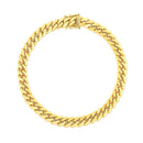 14k Yellow Gold Classic Miami Cuban Solid Bracelet (7.10 mm) | - Forever in Harmony