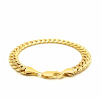 14k Yellow Gold Miami Cuban Semi Solid Bracelet (8.00 mm) | - Forever in Harmony