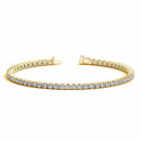 Lab Grown Round Diamond Tennis Bracelet in 14k Yellow Gold (4 cctw F/G  VS2/SI1) - Forever in Harmony