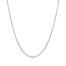 18k White Gold Diamond Cut Cable Link Chain (1.10 mm)