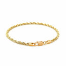 10k Yellow Gold Solid Diamond Cut Rope Bracelet (2.75 mm) | - Forever in Harmony