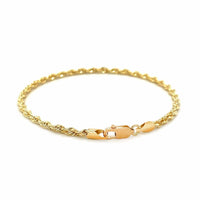 10k Yellow Gold Solid Diamond Cut Rope Bracelet (2.75 mm) | - Forever in Harmony