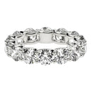 Round Cut Lab Grown Diamond Eternity Ring in 14k White Gold (6 cttw FG/VS2)