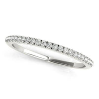 14k White Gold Classic Pave Set Diamond Wedding Band (1/8 cttw) - Forever in Harmony