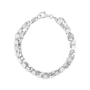 Sterling Silver Three Strand Marina Link Bracelet (4.50 mm) | - Forever in Harmony